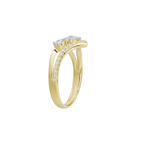Mila Linear Lab Diamond Ring