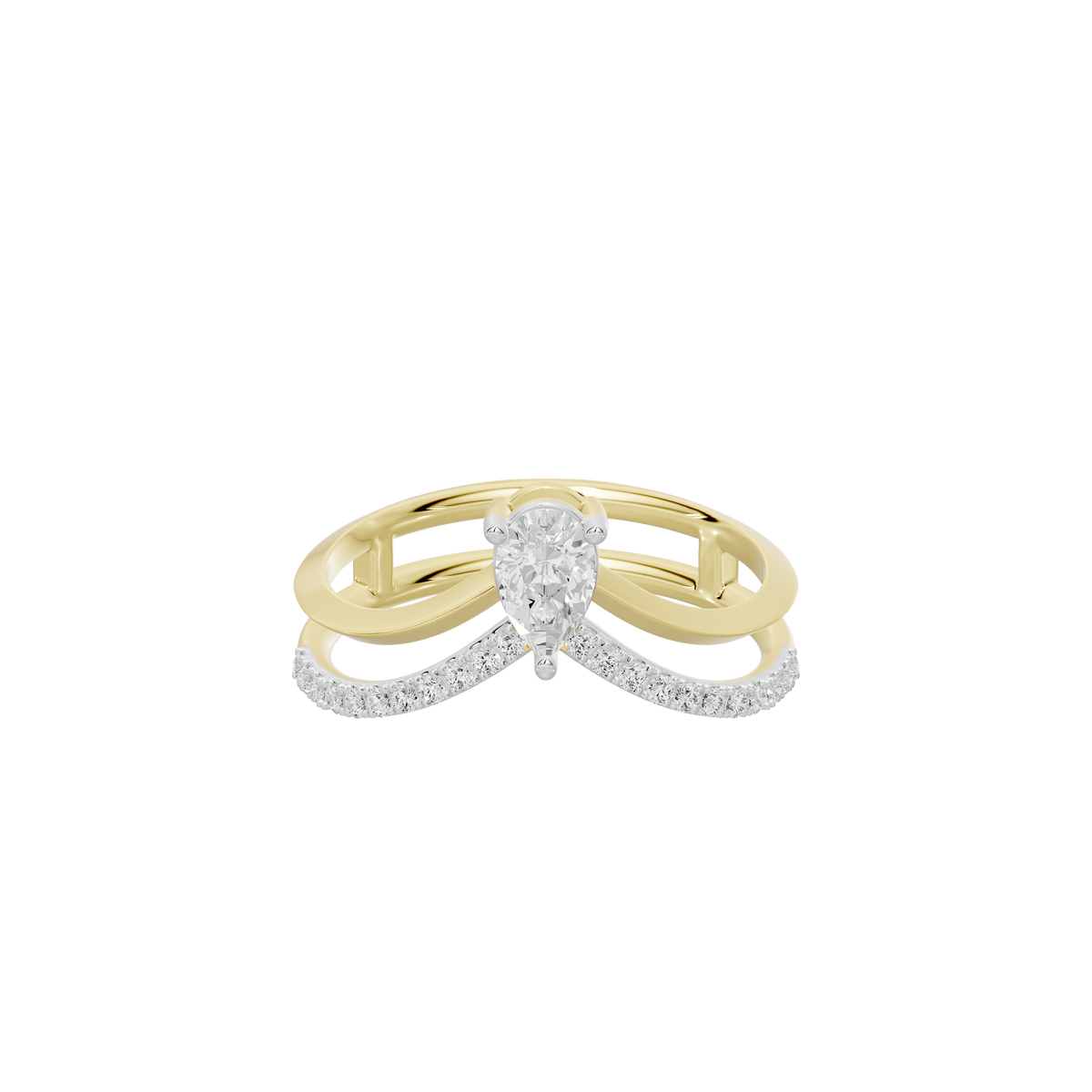 Cove Curved Lab Diamond Ring