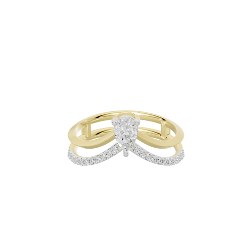 Cove Curved Lab Diamond Ring