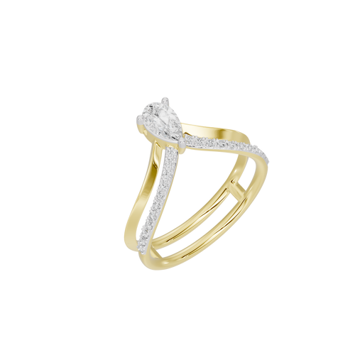 Cove Curved Lab Diamond Ring