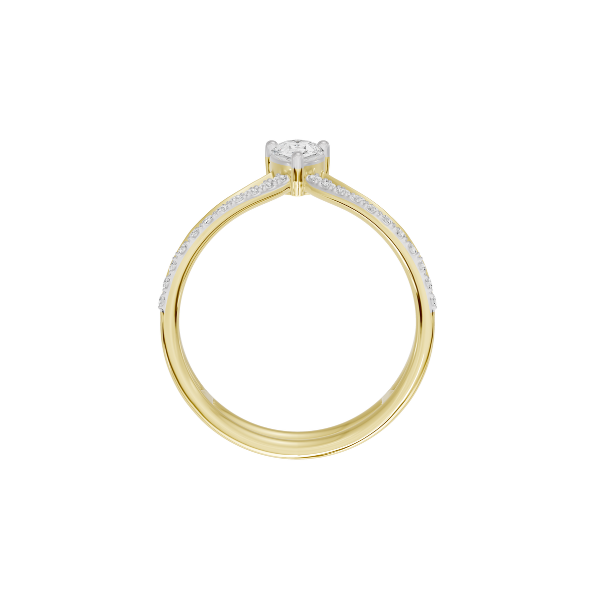 Cove Curved Lab Diamond Ring