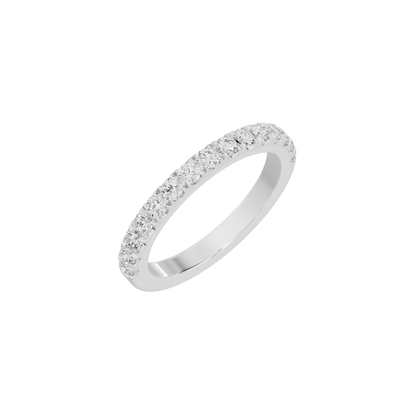Cleo eternity ring with pavé lab diamonds