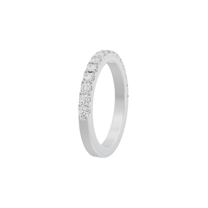 Cleo Eternity lab diamond ring with pavé-set stones