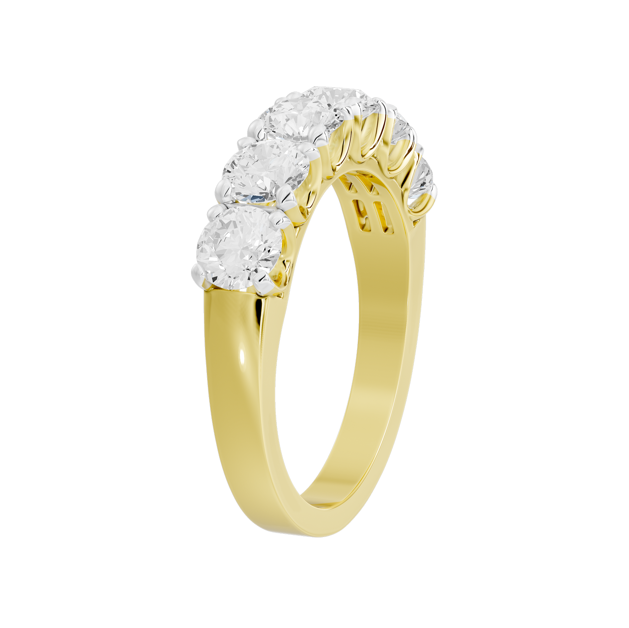 Six Sense Half Eternity Band 1.927 Carat Lab Grown Diamond