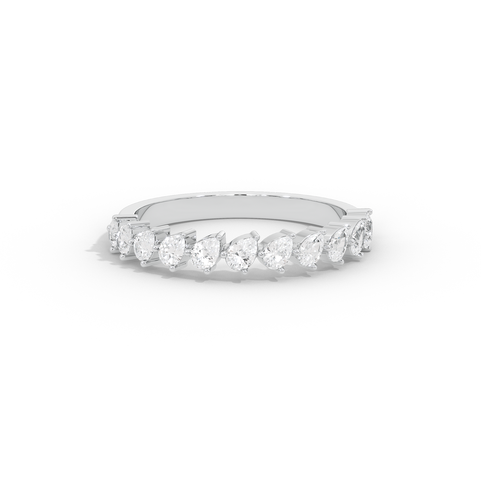 Pear Parade Half Eternity 0.641 Carat Lab Grown Diamond