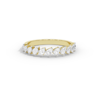 Pear Parade Half Eternity 0.641 Carat Lab Grown Diamond