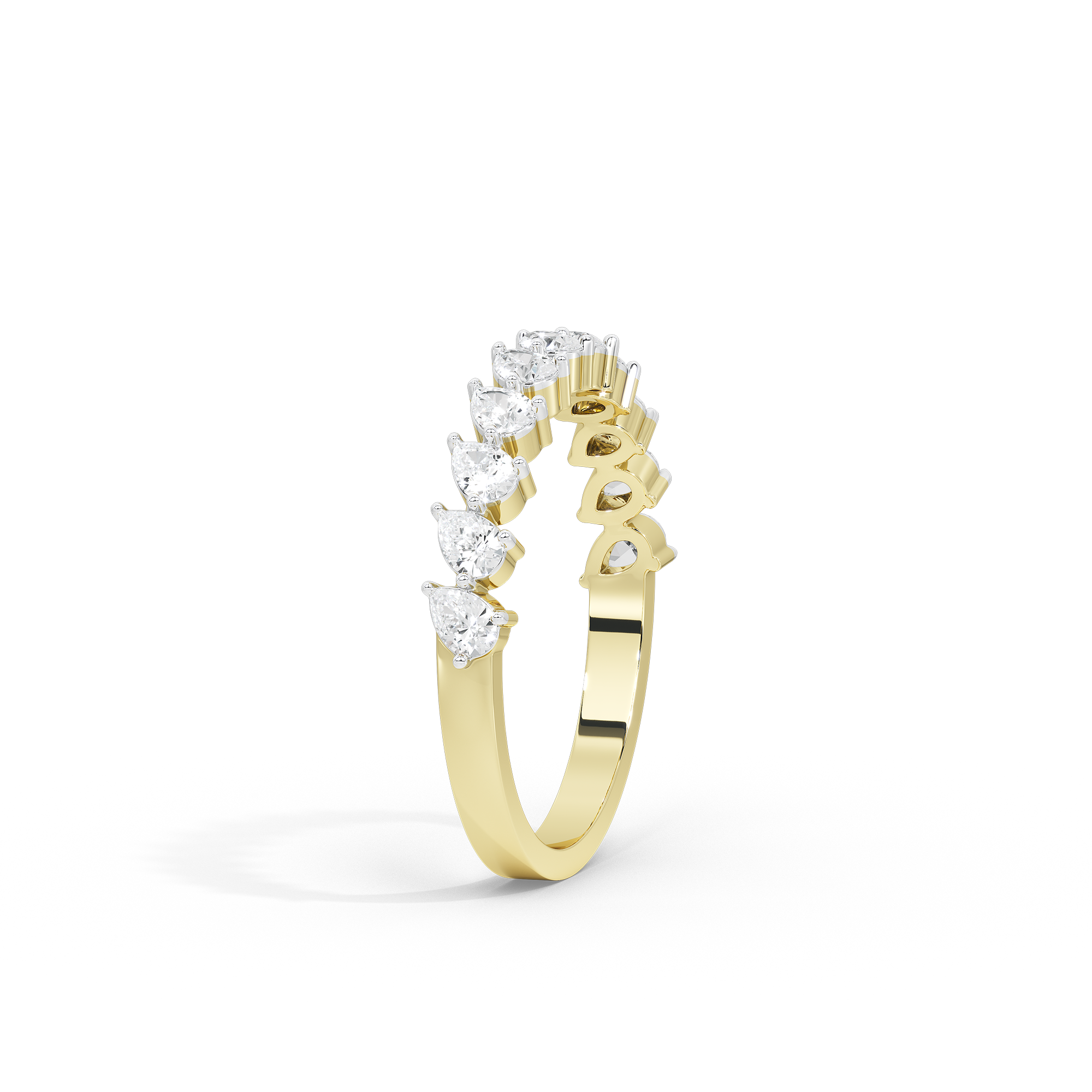 Pear Parade Half Eternity 0.641 Carat Lab Grown Diamond