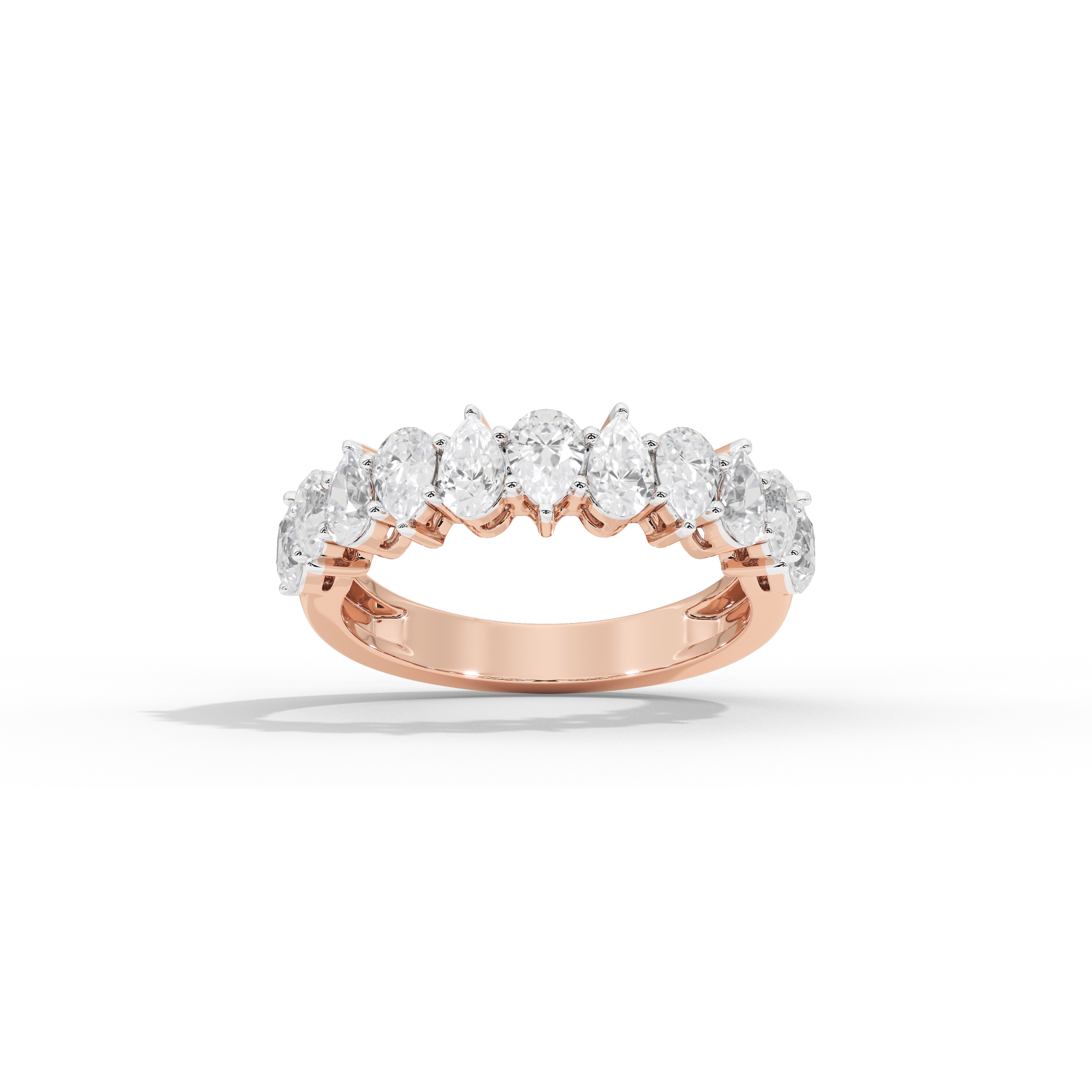 Symphonia Pear Half Eternity 1.115 Carat Lab Grown Diamond Ring