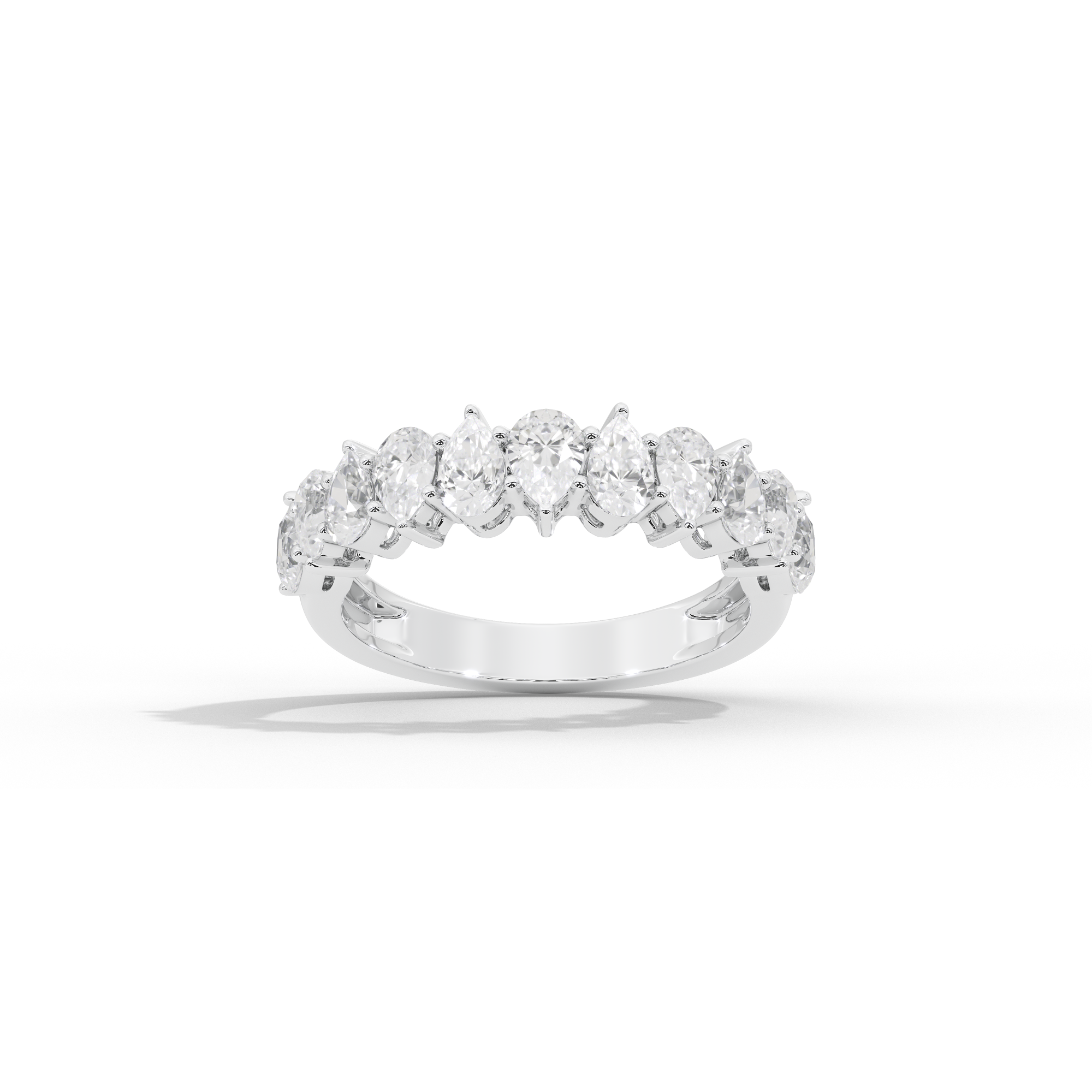 Symphonia Pear Half Eternity 1.115 Carat Lab Grown Diamond Ring