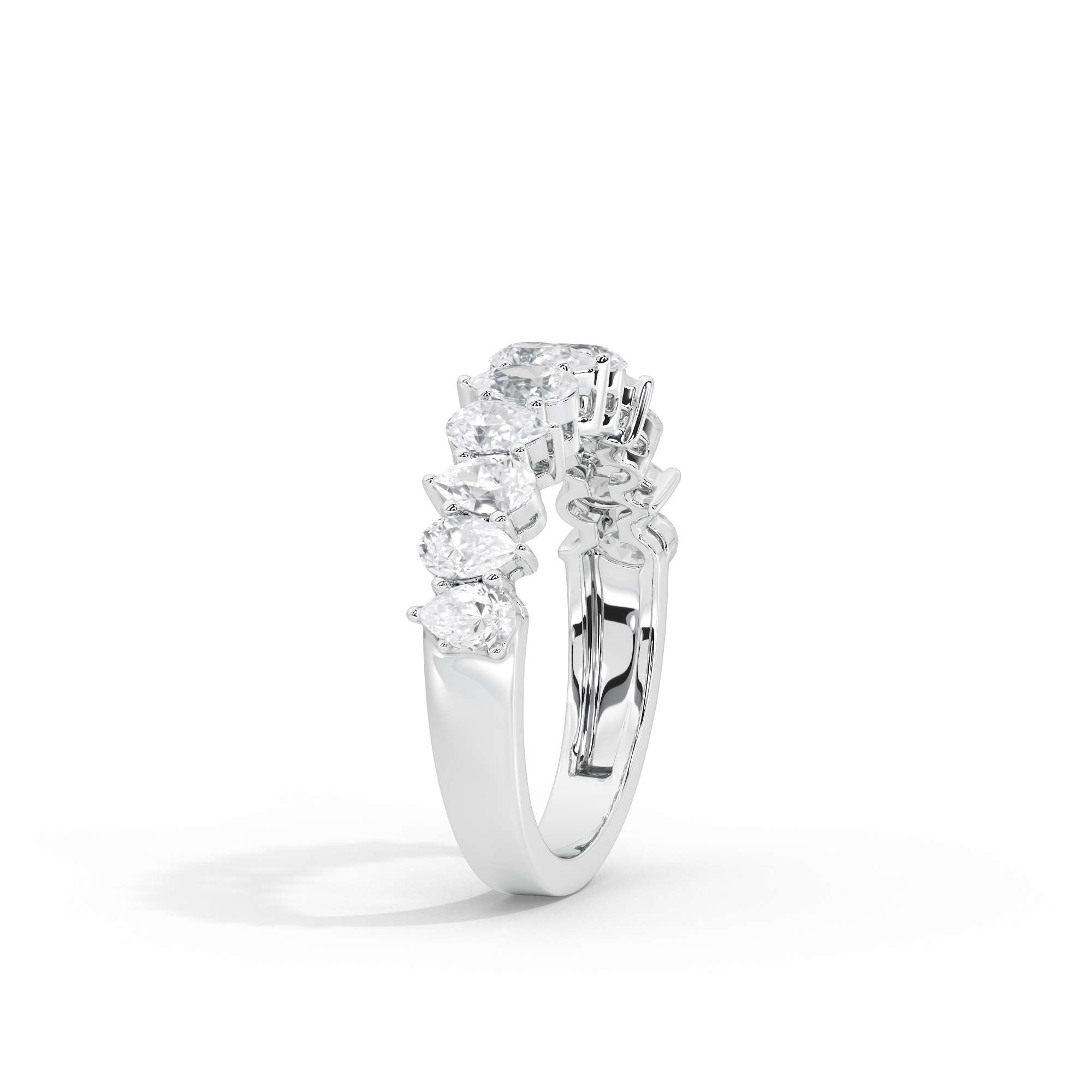 Symphonia Pear Half Eternity 1.115 Carat Lab Grown Diamond Ring