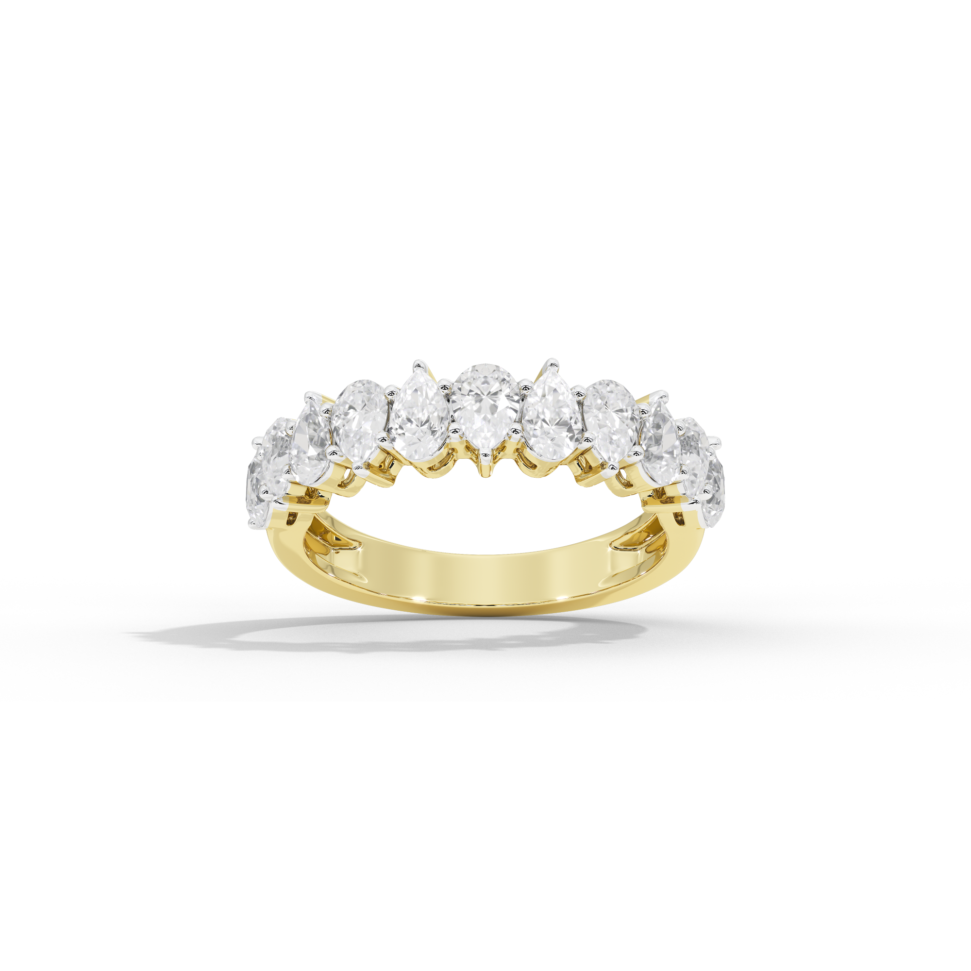 Symphonia Pear Half Eternity 1.115 Carat Lab Grown Diamond Ring