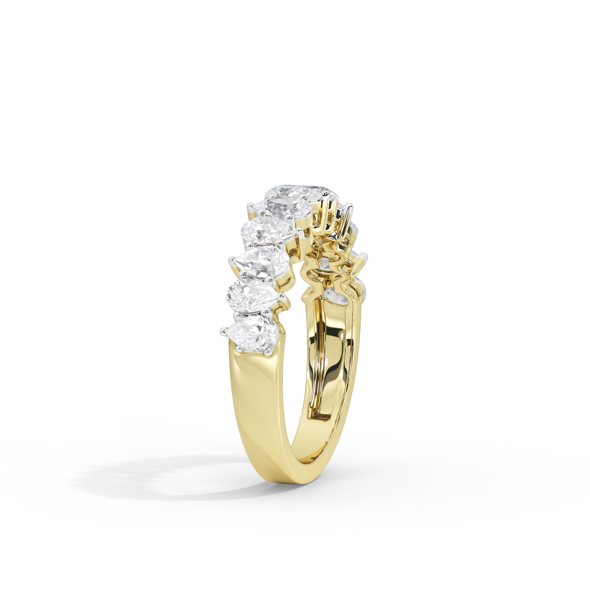 Symphonia Pear Half Eternity 1.115 Carat Lab Grown Diamond Ring
