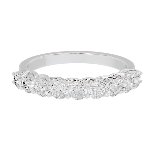 Ice Me Round Diamond Half Eternity Band - Lab Diamond Ring