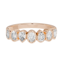 Pear & Oval Bezel Half Eternity Band  0.949 Carat Lab Grown Diamond