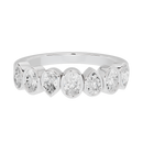 Pear & Oval Bezel Half Eternity Band  0.949 Carat Lab Grown Diamond