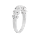 Pear & Oval Bezel Half Eternity Band  0.949 Carat Lab Grown Diamond