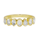 Pear & Oval Bezel Half Eternity Band  0.949 Carat Lab Grown Diamond