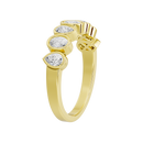Pear & Oval Bezel Half Eternity Band  0.949 Carat Lab Grown Diamond