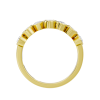 Pear & Oval Bezel Half Eternity Band  0.949 Carat Lab Grown Diamond