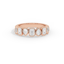 Pear & Emerald Bezel Half Eternity Band 1.462 Carat Lab Grown Diamond