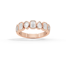 Pear & Emerald Bezel Half Eternity Band 1.462 Carat Lab Grown Diamond