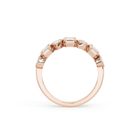Pear & Emerald Bezel Half Eternity Band 1.462 Carat Lab Grown Diamond