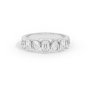 Pear & Emerald Bezel Half Eternity Band 1.462 Carat Lab Grown Diamond