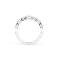 Pear & Emerald Bezel Half Eternity Band 1.462 Carat Lab Grown Diamond