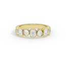 Pear & Emerald Bezel Half Eternity Band 1.462 Carat Lab Grown Diamond