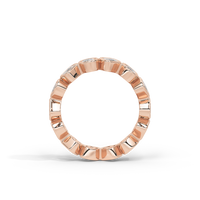Oval and Emerald Bezel Eternity Band  1.761 Carat Lab Grown Diamond