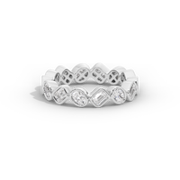Oval and Emerald Bezel Eternity Band  1.761 Carat Lab Grown Diamond