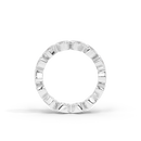 Oval and Emerald Bezel Eternity Band  1.761 Carat Lab Grown Diamond