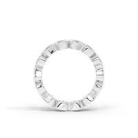 Oval and Emerald Bezel Eternity Band  1.761 Carat Lab Grown Diamond