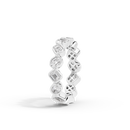 Oval and Emerald Bezel Eternity Band  1.761 Carat Lab Grown Diamond