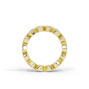 Oval and Emerald Bezel Eternity Band  1.761 Carat Lab Grown Diamond