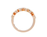 Pear,emerald and Oval  Half Bezel Eternity Band