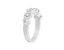 Pear,emerald and Oval  Half Bezel Eternity Band 1.267 Carat Lab Grown Diamond