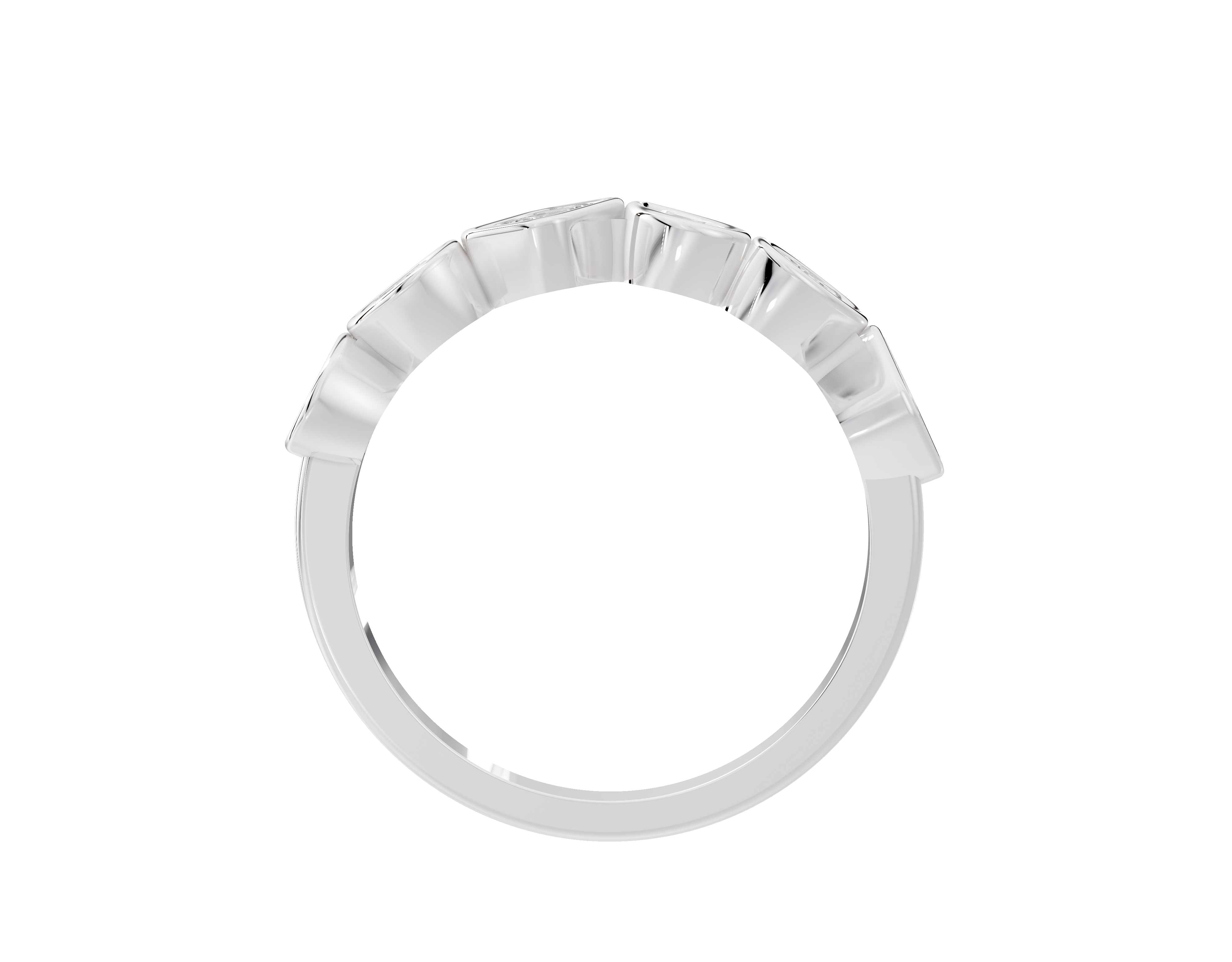 Minimal bezel lab diamond band ring