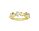 Pear,emerald and Oval  Half Bezel Eternity Band 1.267 Carat Lab Grown Diamond