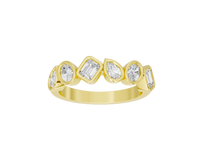 Pear,emerald and Oval  Half Bezel Eternity Band 1.267 Carat Lab Grown Diamond