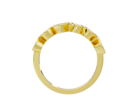Pear,emerald and Oval  Half Bezel Eternity Band 1.267 Carat Lab Grown Diamond