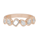 Emerald,Pear and Oval Half Bezel Eternity Band 1.145 Carat Lab Grown Diamond