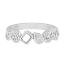 Emerald,Pear and Oval Half Bezel Eternity Band 1.145 Carat Lab Grown Diamond