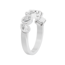 Emerald,Pear and Oval Half Bezel Eternity Band 1.145 Carat Lab Grown Diamond