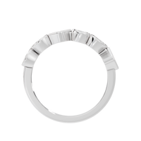 Emerald,Pear and Oval Half Bezel Eternity Band 1.145 Carat Lab Grown Diamond