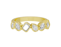 Golden Static Eternity Band - Lab Diamond Ring