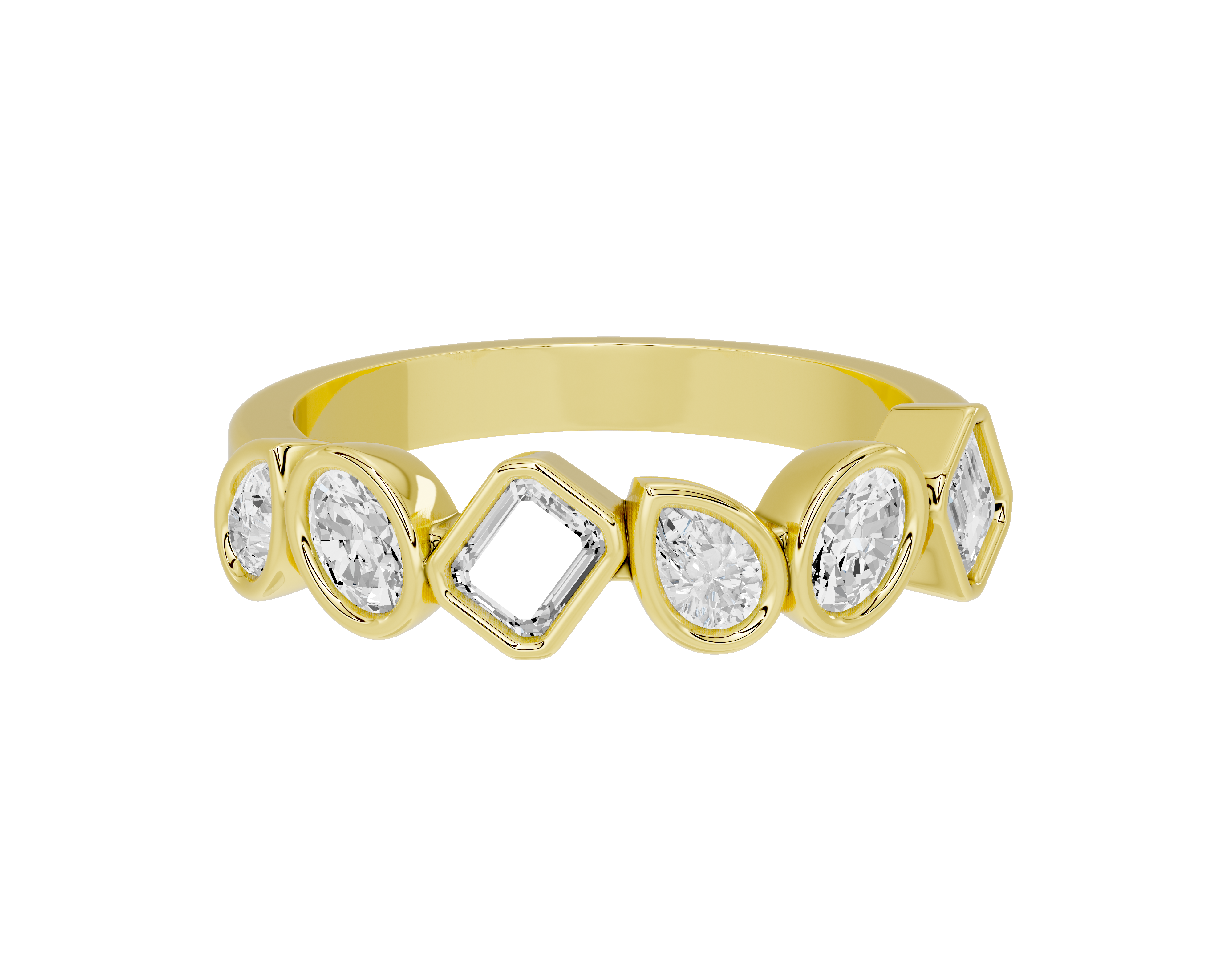 Golden Static Eternity Band - Lab Diamond Ring