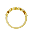 Emerald,Pear and Oval Half Bezel Eternity Band 1.145 Carat Lab Grown Diamond