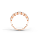Emerald Half Bezel Eternity Band 2.255 Carat Lab Grown Diamond