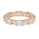 Bagutte and round half bezel band 2.438 Carat Lab Grown Diamond